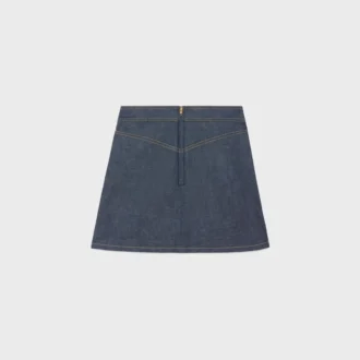 Trapeze Mini Skirt in Raw Wash Denim Trapeze Mini Skirt in Raw Wash Denim