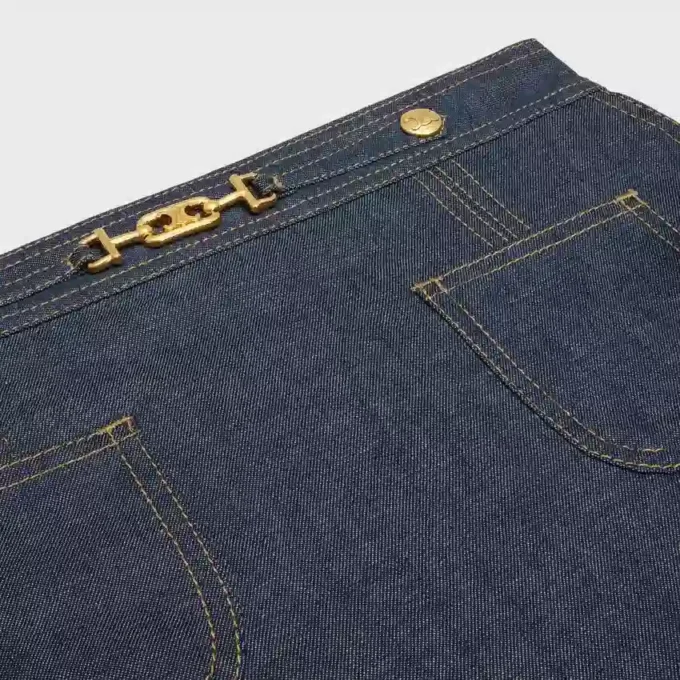 Trapeze Mini Skirt in Raw Wash Denim