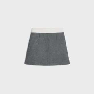 Trapeze Mini Skirt in Wool Cloth