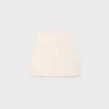 Trapeze Mini Skirt in Wool Silk Gabardine