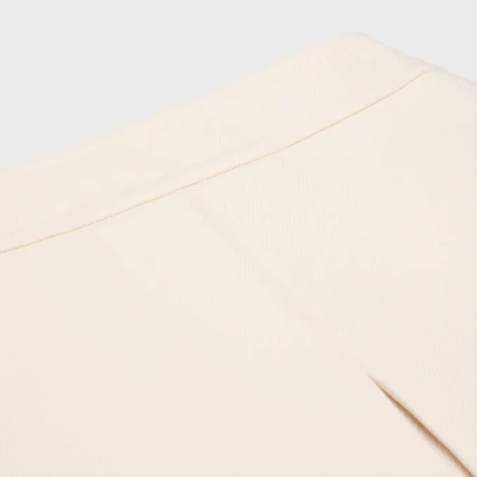 Trapeze Mini Skirt in Wool Silk Gabardine