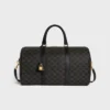 Travel Bag in Triomphe Canvas and Calfskin Travel Bag in Triomphe Canvas and Calfskin