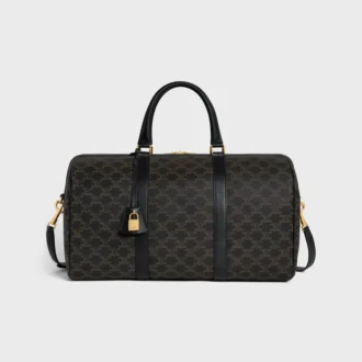 Travel Bag in Triomphe Canvas and Calfskin