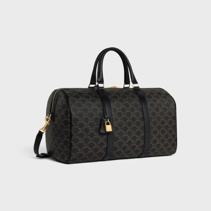 Travel Bag in Triomphe Canvas and Calfskin Travel Bag in Triomphe Canvas and Calfskin