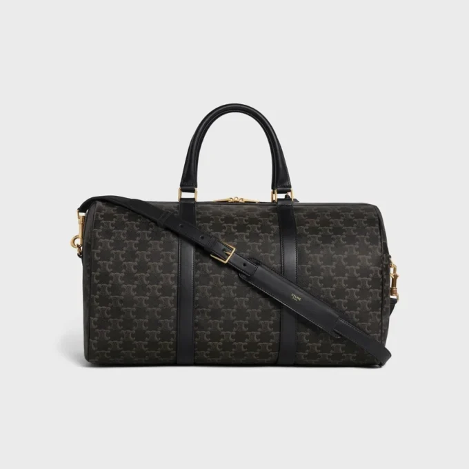 Travel Bag in Triomphe Canvas and Calfskin Travel Bag in Triomphe Canvas and Calfskin