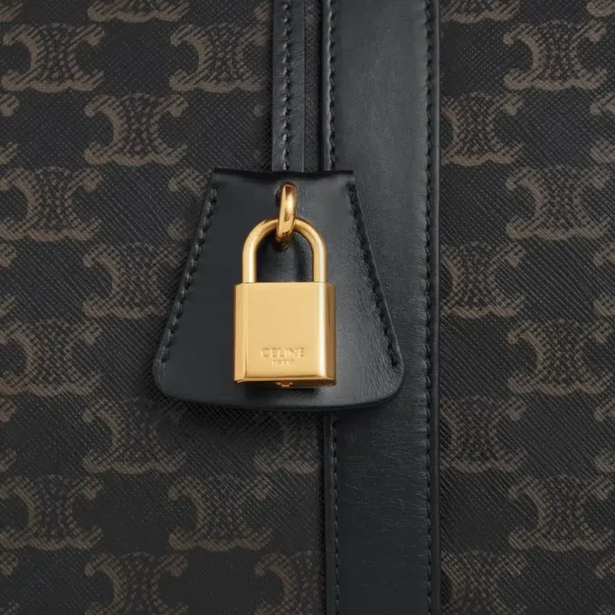 Travel Bag in Triomphe Canvas and Calfskin Travel Bag in Triomphe Canvas and Calfskin