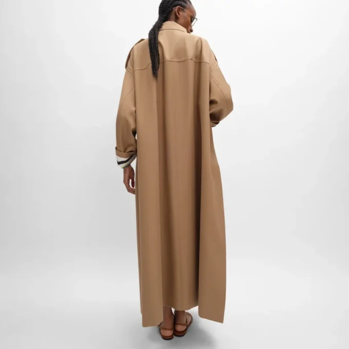 Trench Coat in Cotton and Wool Gabardine Trench Coat in Cotton and Wool Gabardine
