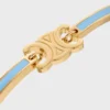 Triomphe Articulated Bracelet in Enamel and Brass with Gold Finish Triomphe Articulated Bracelet in Enamel and Brass with Gold Finish