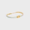 Triomphe Articulated Bracelet in Enamel and Brass with Gold Finish Triomphe Articulated Bracelet in Enamel and Brass with Gold Finish