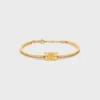 Triomphe Articulated Sparkle Bracelet in Strass and Brass with Gold Finish Triomphe Articulated Sparkle Bracelet in Strass and Brass with Gold Finish