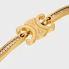 Triomphe Articulated Sparkle Bracelet in Strass and Brass with Gold Finish Triomphe Articulated Sparkle Bracelet in Strass and Brass with Gold Finish