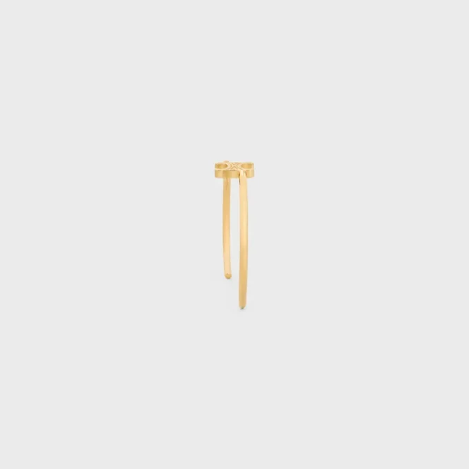 Triomphe Asymmetric Cuff in Brass with Gold Finish Triomphe Asymmetric Cuff in Brass with Gold Finish