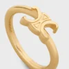 Triomphe Asymmetric Ring in Brass with Gold Finish Triomphe Asymmetric Ring in Brass with Gold Finish