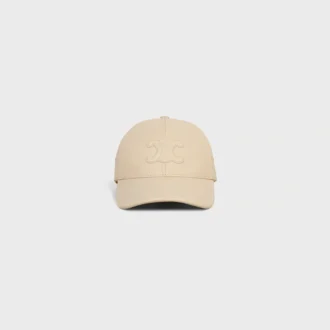 Triomphe Baseball Cap in Calfskin