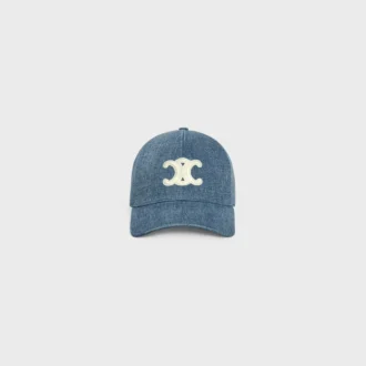 Triomphe Baseball Cap in Denim Union Wash