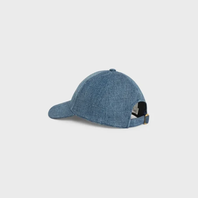 Triomphe Baseball Cap in Denim Union Wash