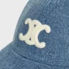 Triomphe Baseball Cap in Denim Union Wash