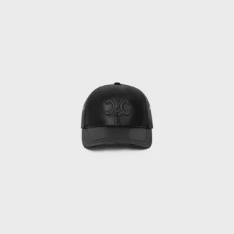 Triomphe Baseball Cap in Lambskin