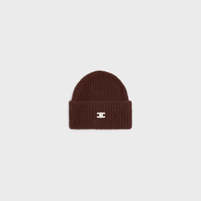Triomphe Beanie in Seamless Cashmere Triomphe Beanie in Seamless Cashmere
