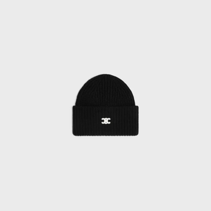 Triomphe Beanie in Seamless Cashmere Triomphe Beanie in Seamless Cashmere