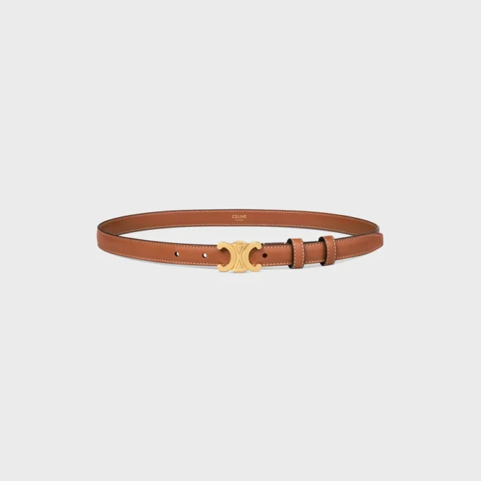 Triomphe Belt 18Mm in Natural Calfskin Triomphe Belt 18Mm in Natural Calfskin