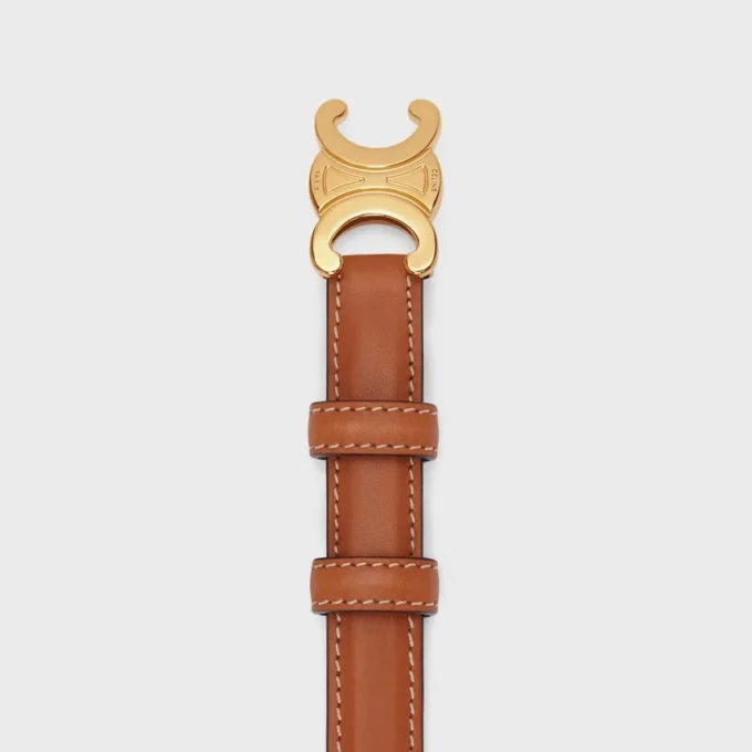 Triomphe Belt 18Mm in Natural Calfskin Triomphe Belt 18Mm in Natural Calfskin