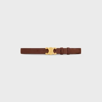 Triomphe Belt 25Mm in Grained Nubuck Calfskin