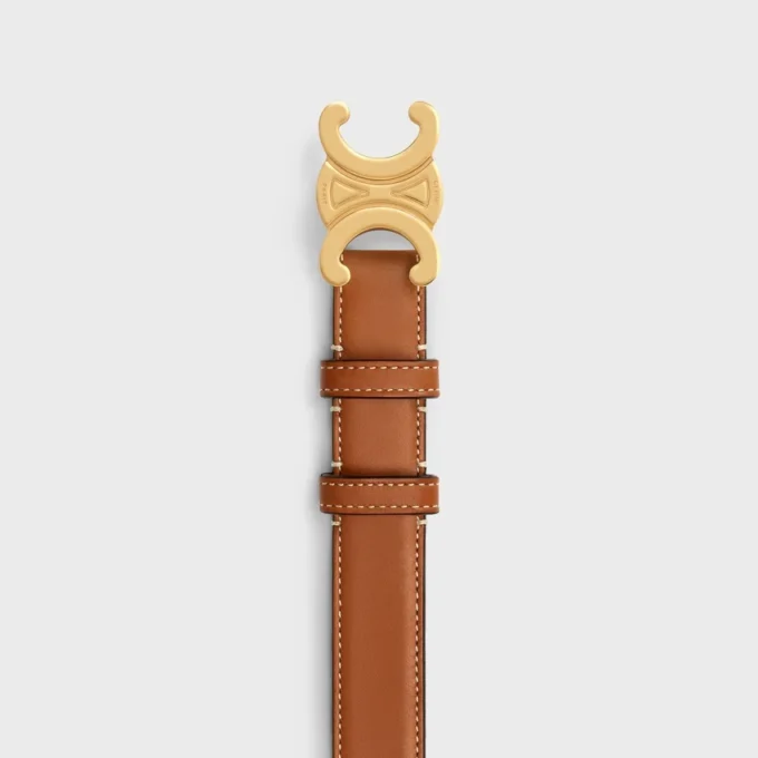 Triomphe Belt 25Mm in Natural Calfskin Triomphe Belt 25Mm in Natural Calfskin