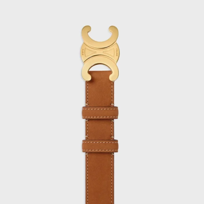 Triomphe Belt 25Mm in Nubuck Calfskin Triomphe Belt 25Mm in Nubuck Calfskin