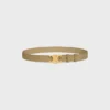 Triomphe Belt 25Mm in Suede Calfskin