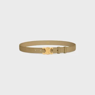 Triomphe Belt 25Mm in Suede Calfskin