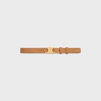 Triomphe Belt 25Mm in Suede Calfskin
