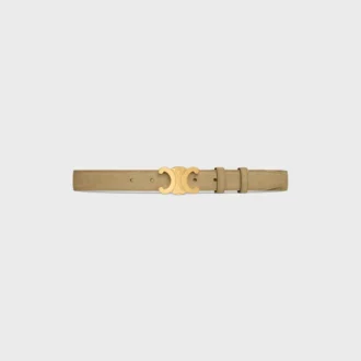 Triomphe Belt 25Mm in Suede Calfskin