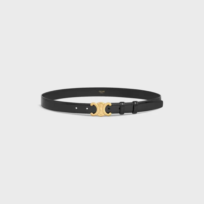 Triomphe Belt 25Mm in Taurillon Leather Triomphe Belt 25Mm in Taurillon Leather