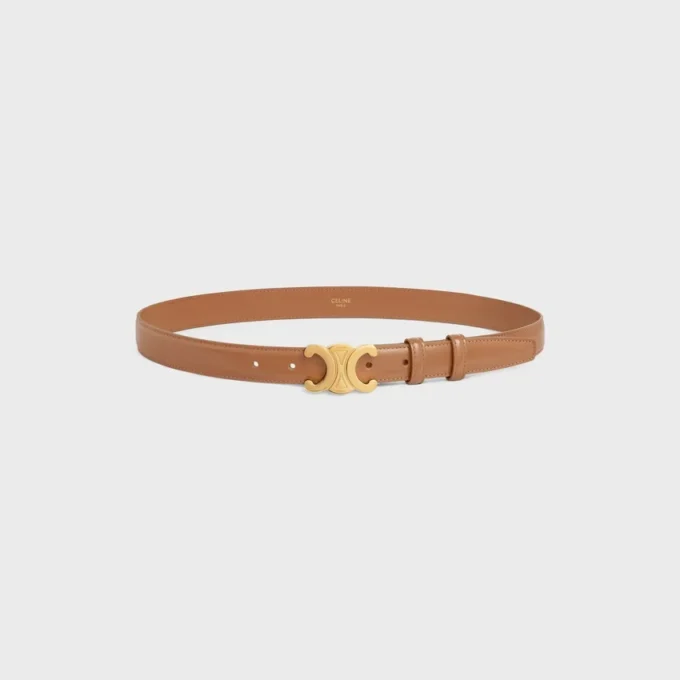 Triomphe Belt 25Mm in Taurillon Leather Triomphe Belt 25Mm in Taurillon Leather