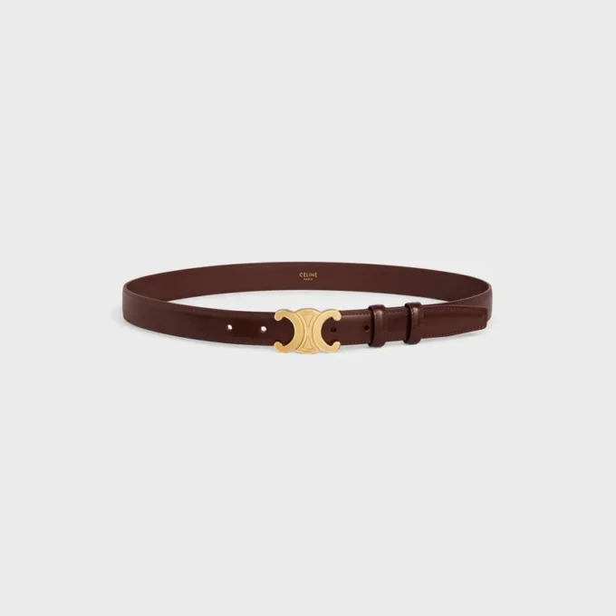 Triomphe Belt 25Mm in Taurillon Leather Triomphe Belt 25Mm in Taurillon Leather