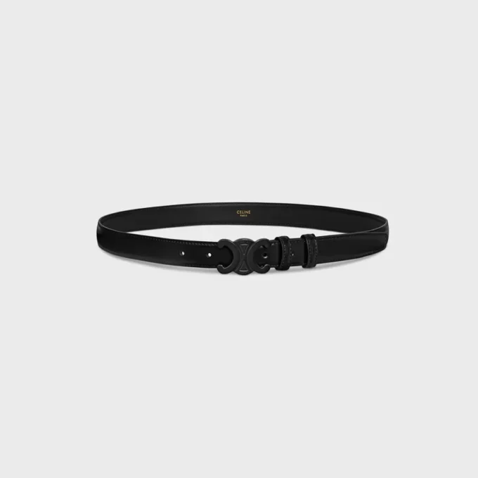 Triomphe Belt 25Mm in Taurillon Leather Triomphe Belt 25Mm in Taurillon Leather