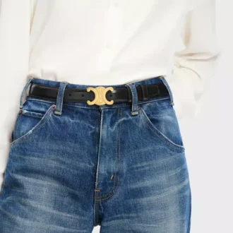 Triomphe Belt 25Mm  in Taurillon Leather