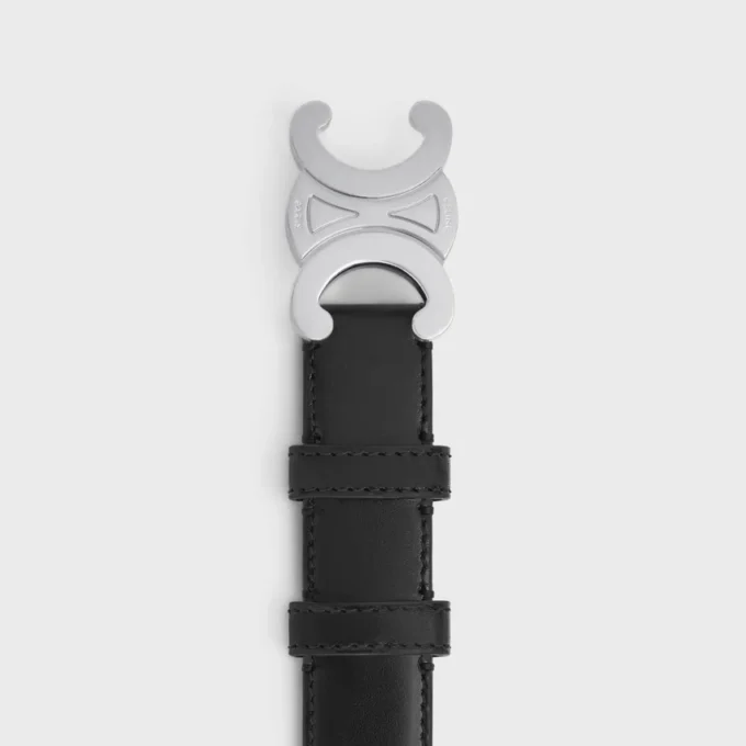 Triomphe Belt 25Mm in Taurillon Leather Triomphe Belt 25Mm in Taurillon Leather