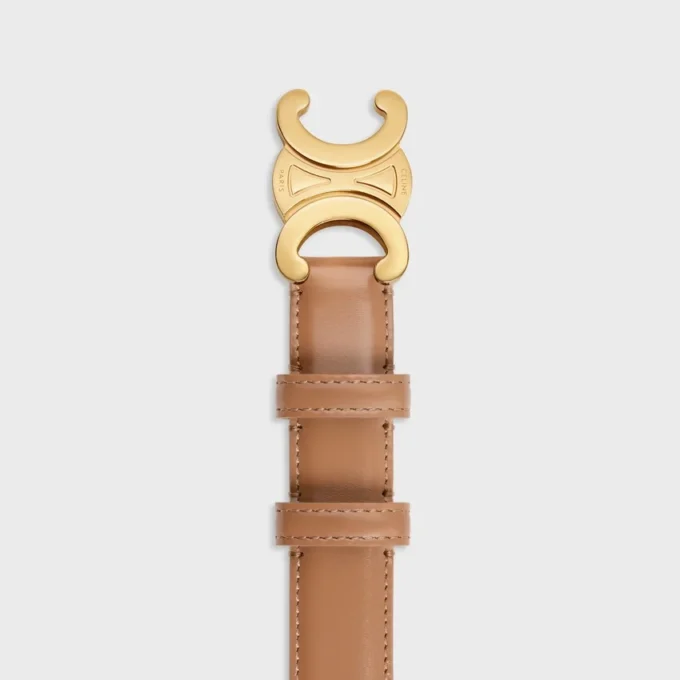 Triomphe Belt 25Mm in Taurillon Leather Triomphe Belt 25Mm in Taurillon Leather