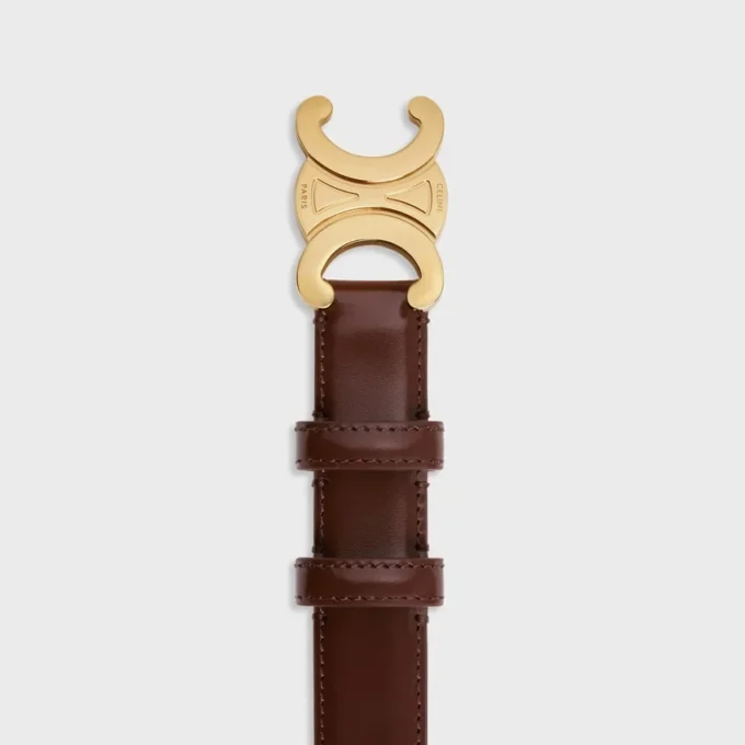 Triomphe Belt 25Mm in Taurillon Leather Triomphe Belt 25Mm in Taurillon Leather