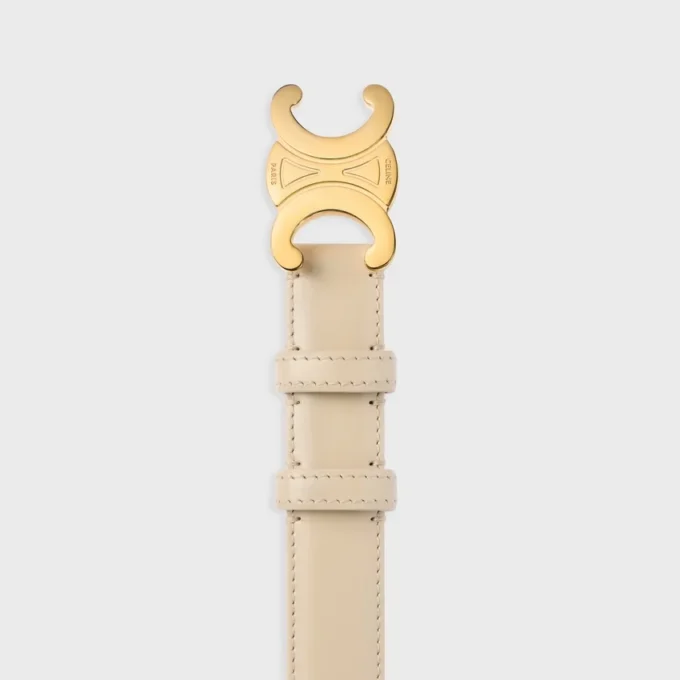 Triomphe Belt 25Mm in Taurillon Leather Triomphe Belt 25Mm in Taurillon Leather