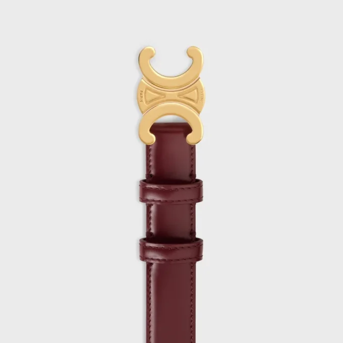 Triomphe Belt 25Mm in Taurillon Leather Triomphe Belt 25Mm in Taurillon Leather