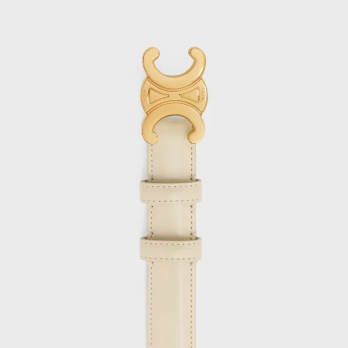 Triomphe Belt 25Mm in Taurillon Leather Triomphe Belt 25Mm in Taurillon Leather