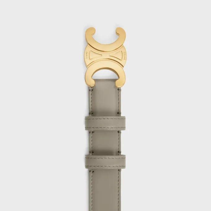 Triomphe Belt 25Mm in Taurillon Leather Triomphe Belt 25Mm in Taurillon Leather