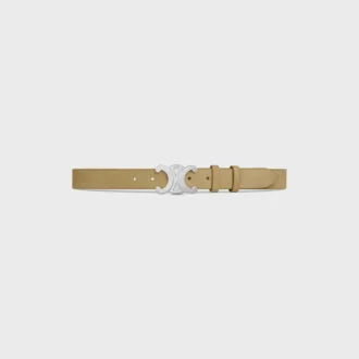 Triomphe Belt 30Mm in Suede Calfskin