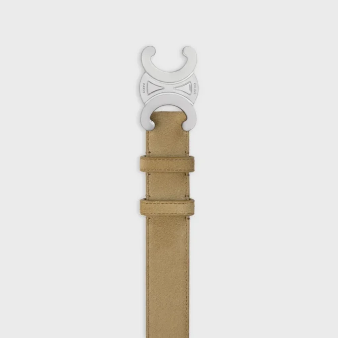 Triomphe Belt 30Mm in Suede Calfskin Triomphe Belt 30Mm in Suede Calfskin