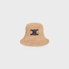 Triomphe Bucket Hat in Raffia Triomphe Bucket Hat in Raffia