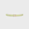 Triomphe Buckle in Brass with Strass & Reversible Strap 25Mm in Smooth and Grained Calfskin Triomphe Buckle in Brass with Strass & Reversible Strap 25Mm in Smooth and Grained Calfskin