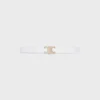 Triomphe Buckle in Brass with Strass & Reversible Strap 25Mm in Smooth and Grained Calfskin Triomphe Buckle in Brass with Strass & Reversible Strap 25Mm in Smooth and Grained Calfskin